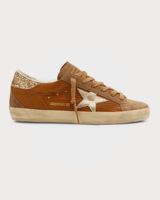 Superstar Mixed Leather Low-Top Sneakers